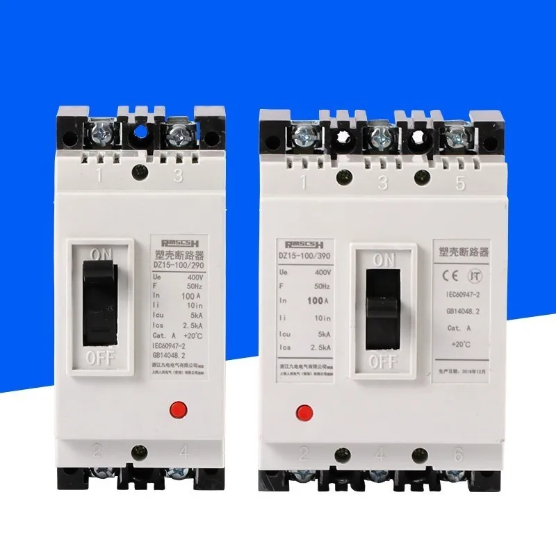 MCCB 3P Plastic Molded Case Circuit Breaker Atmosphere Switch for Power Distribution 32A/40A/63A/100A