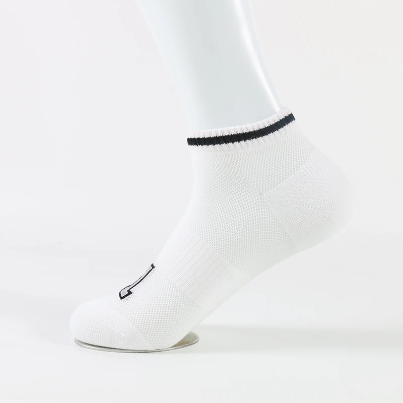 DONG AI – chaussettes courtes pour hommes, en coton peigné, confortables, avec manchettes, à rayures, Style de mode fascinant