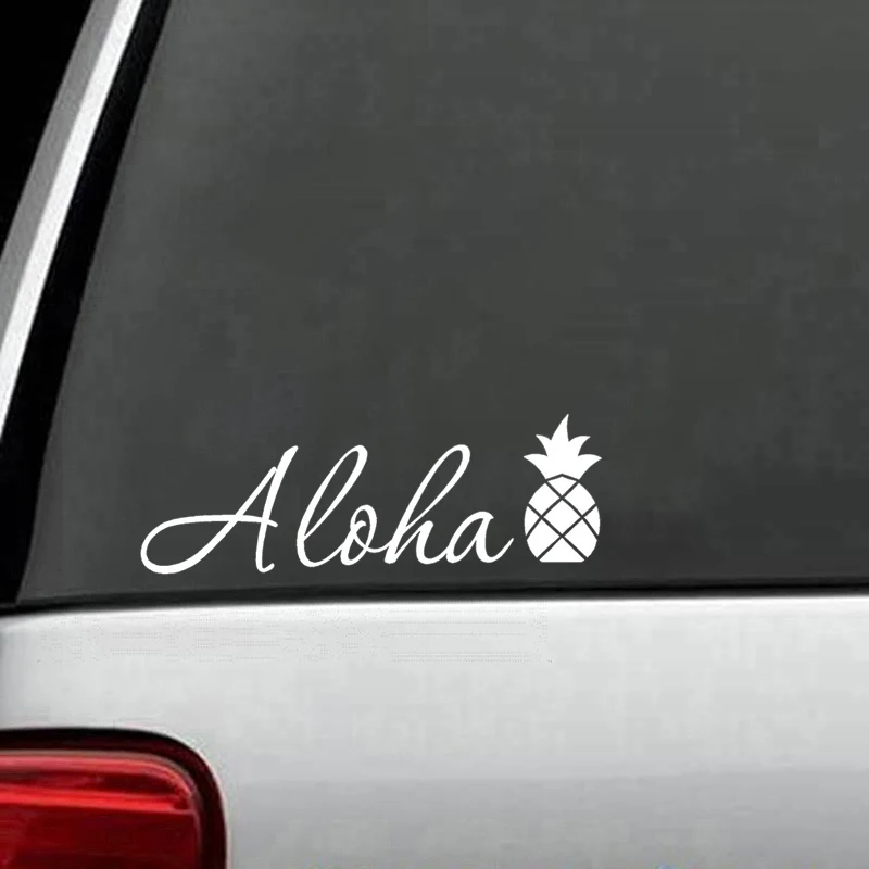 الأناناس هاواي ألوها تصميم التصميم نافذة الوفير دراجة نارية خوذة الملحقات ملصقات الفينيل الزخرفية