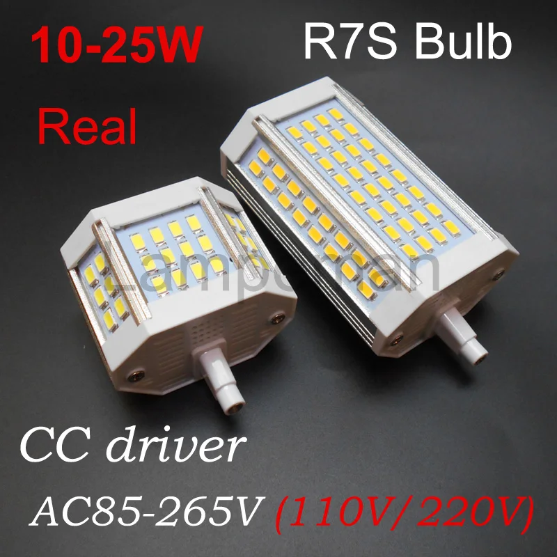 r7s led 220v 110V 10W 18w 20w 25W 30W 64 led r7s AC90-260V LED bulb light 78mm 118m  j78 J118 replace halogen lamp natural white