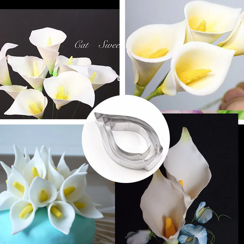 

Calla Lily Cutting Die British Sugar Flower Petal Mold Stainless Steel Cutter Polymorph Ceramica Make Soft Polymer Clay Tools