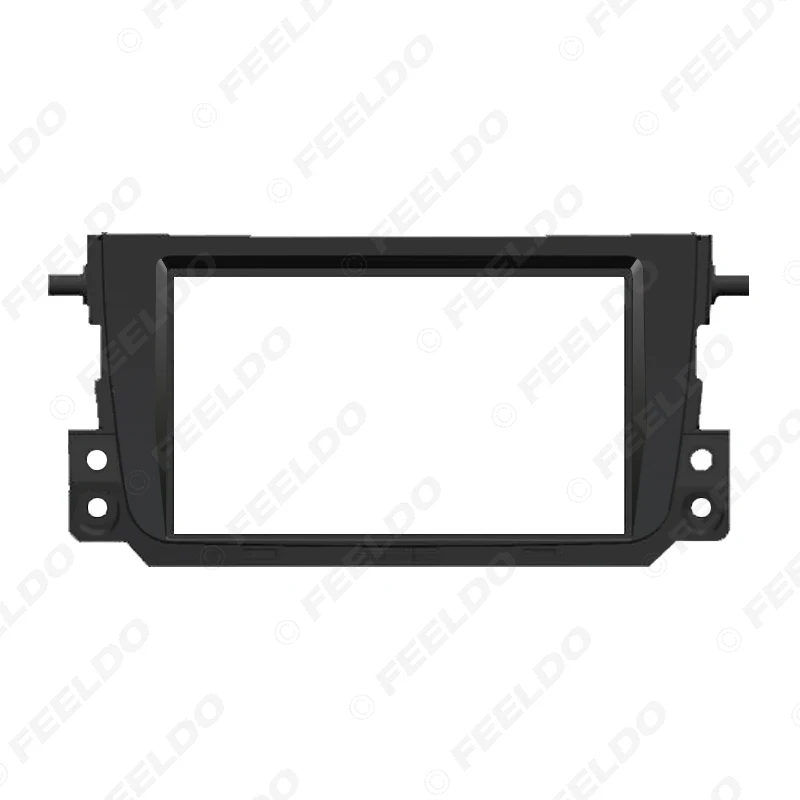 FEELDO Black 2Din Car Stereo Audio Panel Fascia Frame Trim For Mercedes BENZ Smart Fortwo 2011 Radio Dash Refitting Kit #5114