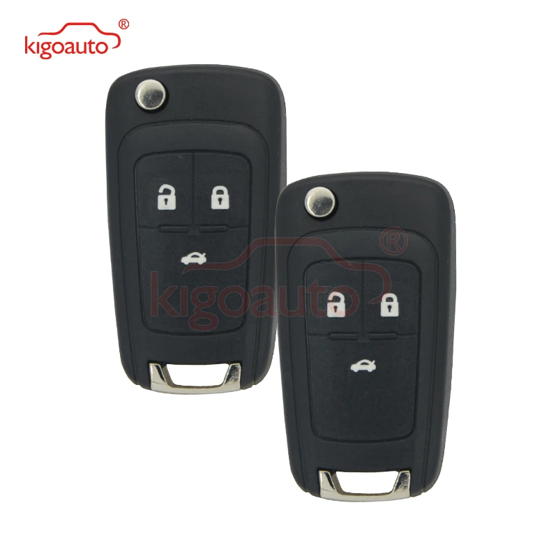 

Kigoauto 2pcs Flip Remote Key 2010 2011 2012 2013 2014 For Chevrolet Cruze 3 Button 433 Mhz With ID46 Chip