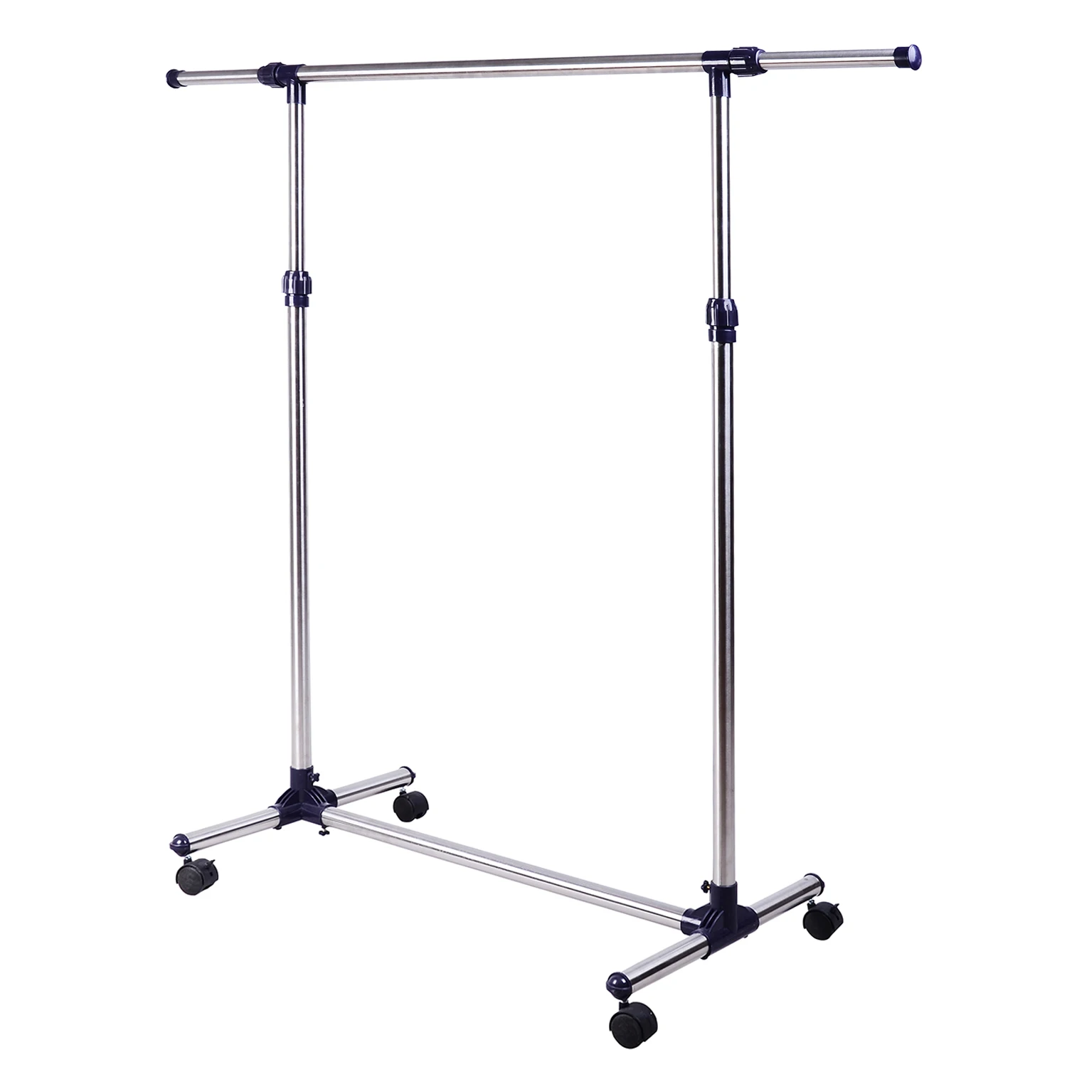 Homcom tendedero ple gable 4 niveles con 6 ruedas estantes acero 80-142x55x172 cm – Detail 7