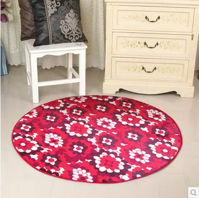 Special round flower carpet living room bedroom carpet computer upholstery bedside yoga mat Rainbow Rug  3D Fluffy Rug CL1225