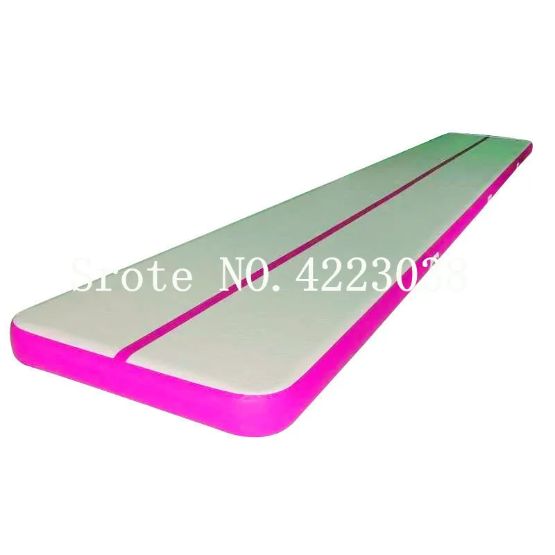 HIBADOU 11x1x0.2m Air Track Floor Tumbling Tappetino da palestra Airtrack Tappetino fitness Pavimentazione Gonfiabile Tappetino da ginnastica Pompa di aria elettrica