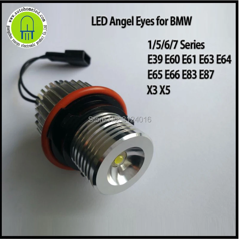 

2PC X LED Angel Eyes E39 7W bulb for BMW 1 3 5 7Series E60 E61 E63 E64 E65 E66 E53 E83 E87 X3 X5,Driver inside