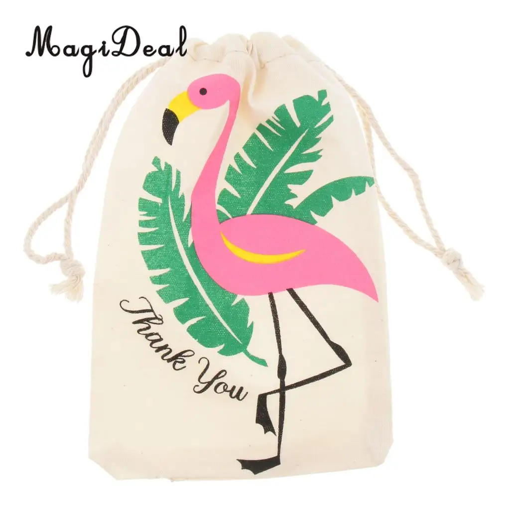 10Pcs Flamingo Candy Bag Candy Packaging Gift Bags for Flamingo Summer Birthday Wedding Party Packaging Supplies