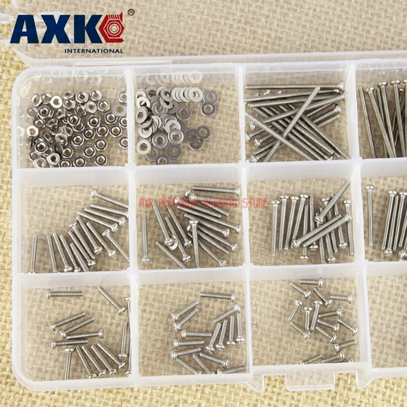 

2023 Direct Selling Sale Screws Parafuso 304 Cross Round Head Machine Screw Set M2 Series With Nut Flat Pad Small Combination