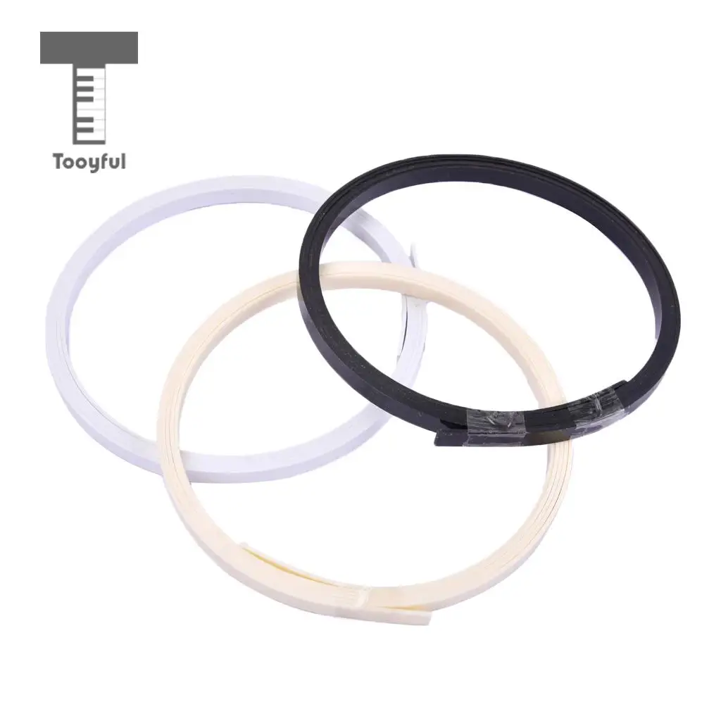 3Pcs ABS Plastic Binding Purfling Strips Edge Trim Inlay Body Project for Guitar Bass Ukulele Perfect Accessories 165cm