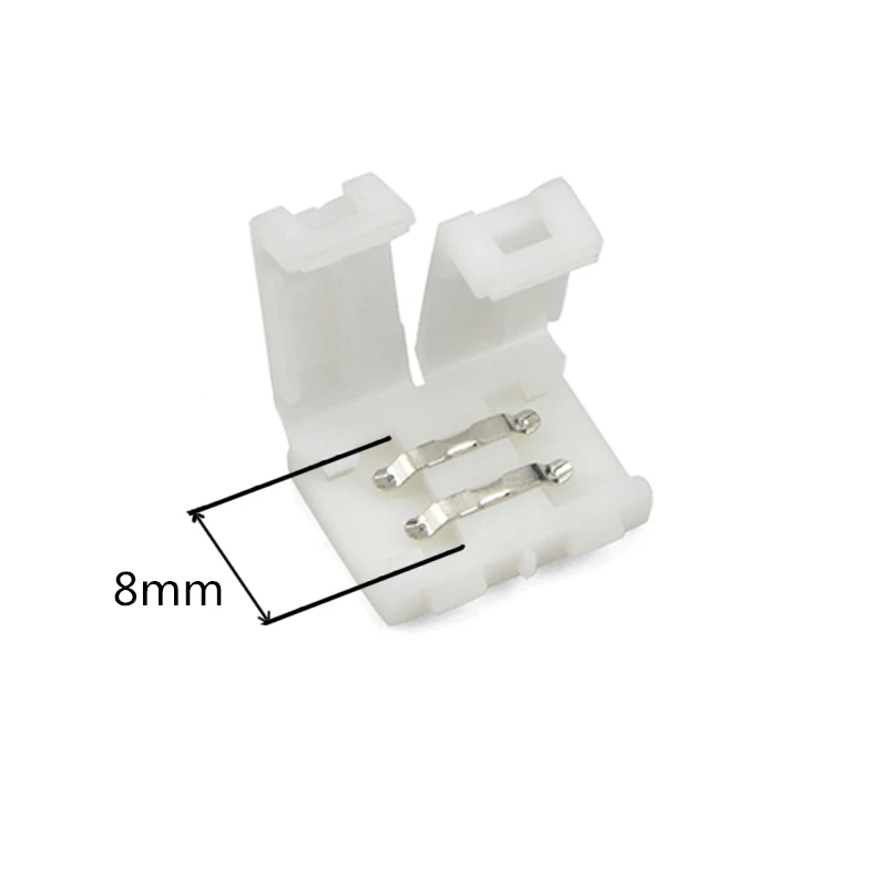 50-500pcs/lot LED Strip Connector 2pin 8mm / 2pin 10mm / 4pin 10mm / 5pin 12mm Easy Install Free Welding Quick Connector
