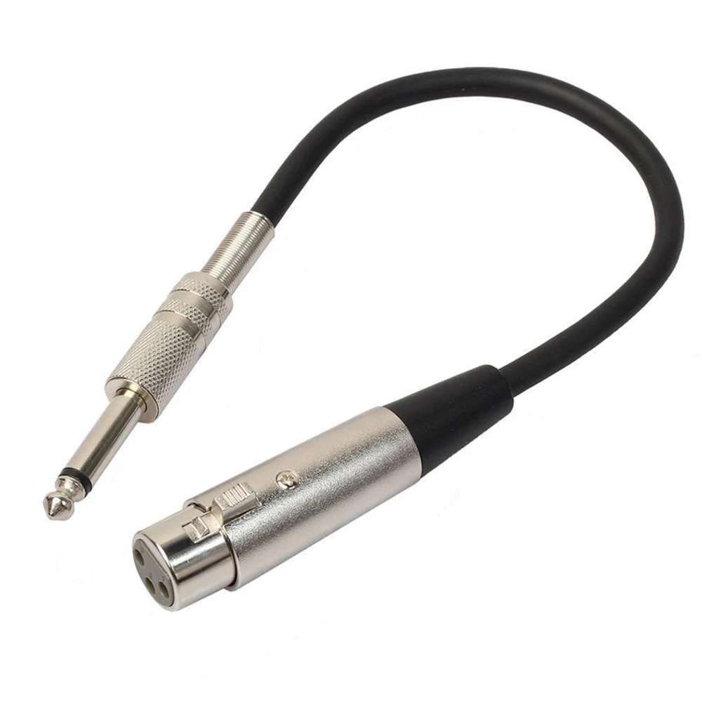 3-Spille XLR Femmina a 1/4 di 6.35 millimetri Mono Martinetti Spina Maschio TRS Cavo Audio Microfono Adattatore 30 centimetri lunghezza del Cavo di Prolunga Audio Stereo Equilibrata