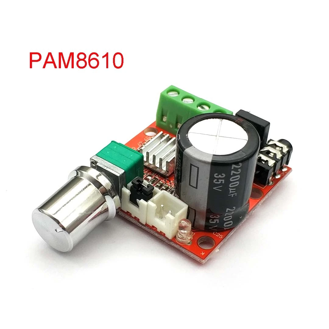 12V Mini Hi-Fi PAM8610 Audio Stereo Amplifier Board 2X10W Dual Channel D Class Lowest Price