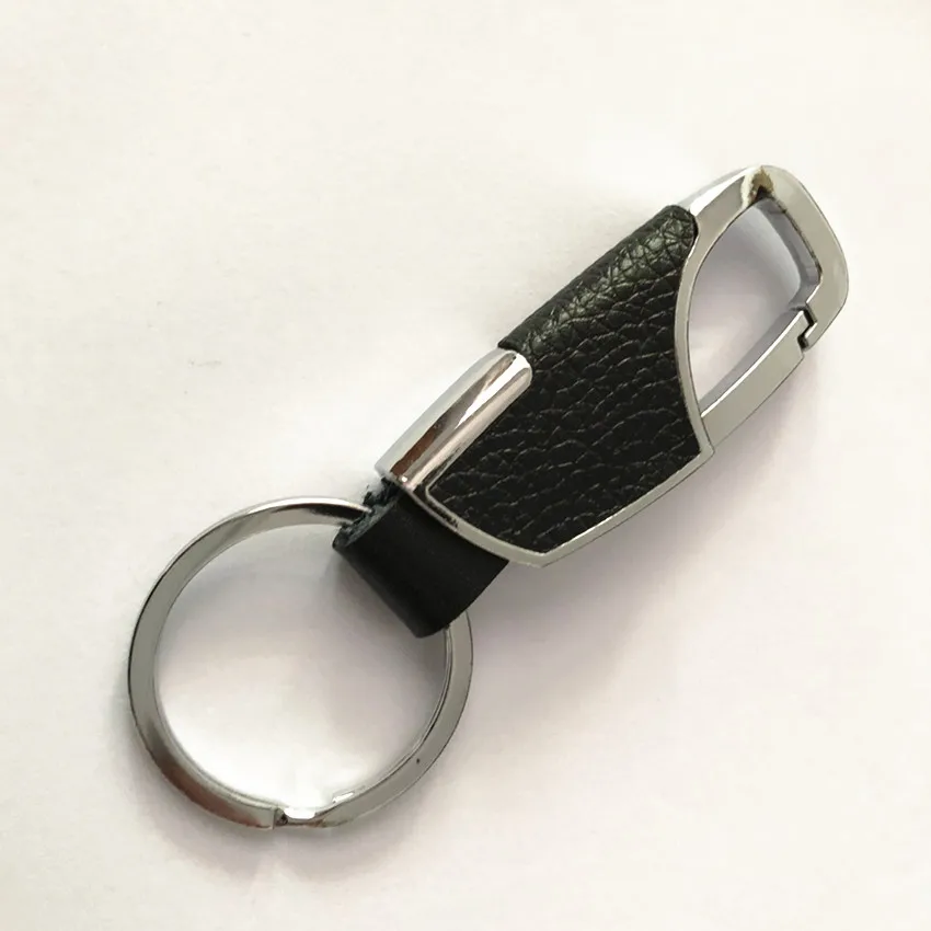 Simple fashion leather metal car keychain for outlander 3 seat leon mk3 duster renault bmw e39 leon seat ibiza 6j xc90 seat leon