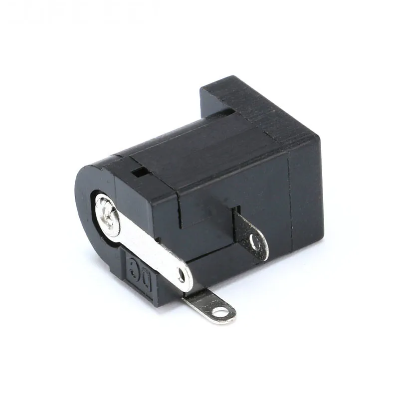 10PCS/Lot DC-005 Black DC Power Jack Socket Connector DC005 5.5*2.1mm 5.5*2.5 2.1 socket Round the needle