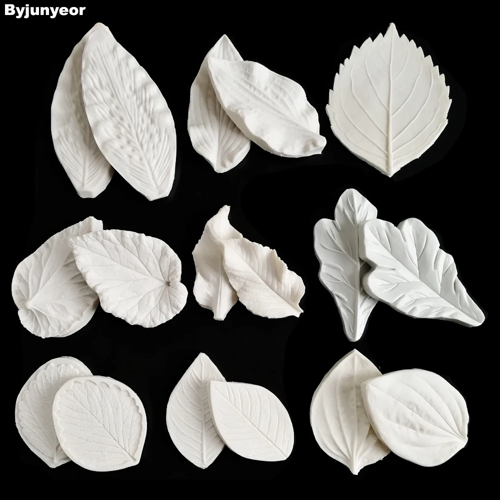 26 types Flower&Leaf Petal Silicone Mold Fondant Mould Cake Decorating Tool Gumpaste Resin Clay Mold Candy Sugarcraft Tools C336