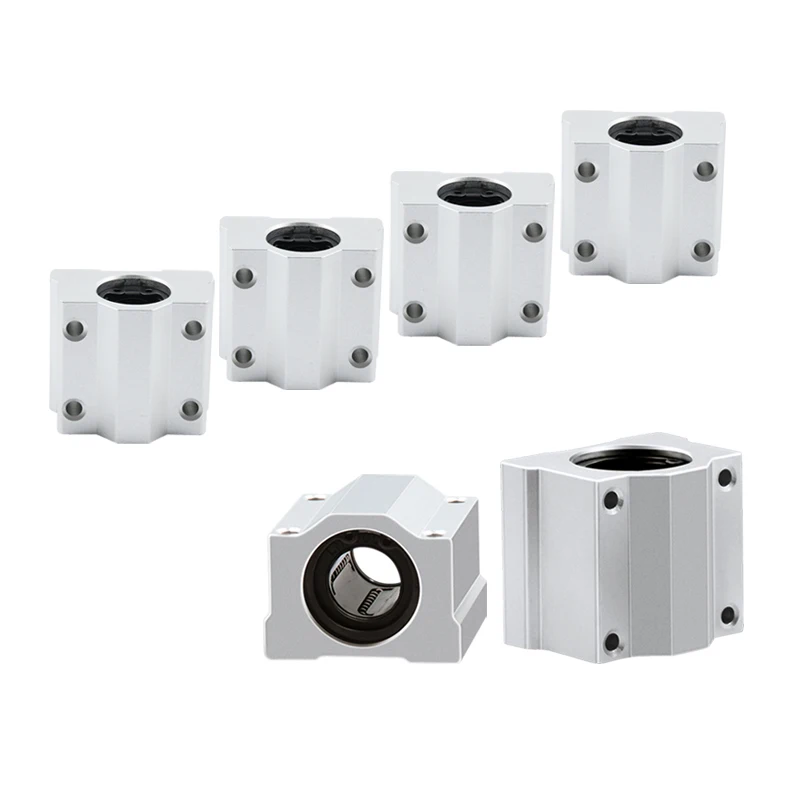 Metal Linear Motion Ball Bearing Slider Block Bushing SCS6UU SCS8UU SC10UU SCS12UU 16UU 20UU Linear Shaft CNC 3D Printer Parts