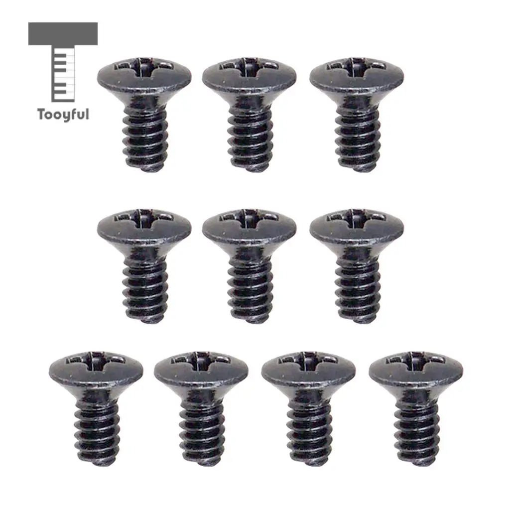 Tooyful 10PCS 5 Way 3 Way Guitar Switch Fixed Screws Nuts Guitar Replacement Black