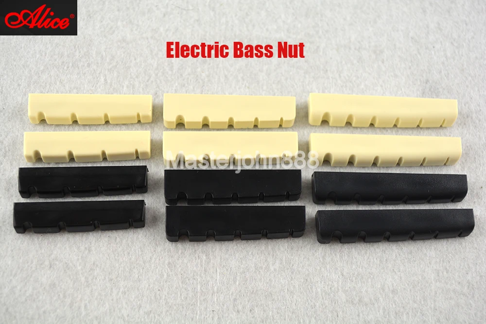 Lots of 10pcs Alice A029A/C/E/F Electric Bass Nut Ivory/Black Free Shipping Wholesales