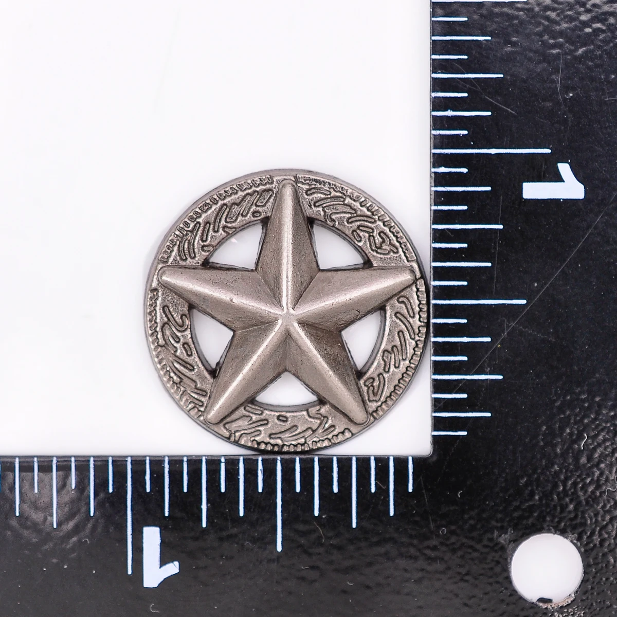 10X 1 Inch Retro Silver Western Cowboy Raise Texas 3D Star Leathercraft Belt Conchos