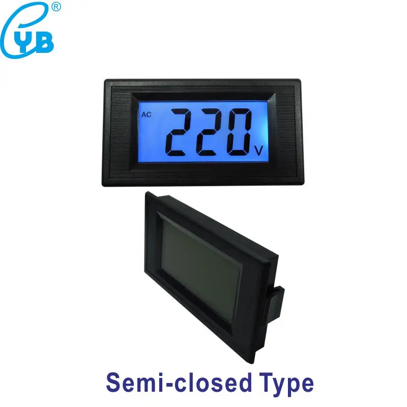 YB5135D AC 80-500V Voltage Meter Voltmeter 2-Wire LCD Digital Volt Panel Meter 100V110V 120V 220V 230V 380V Indicator Tester D69