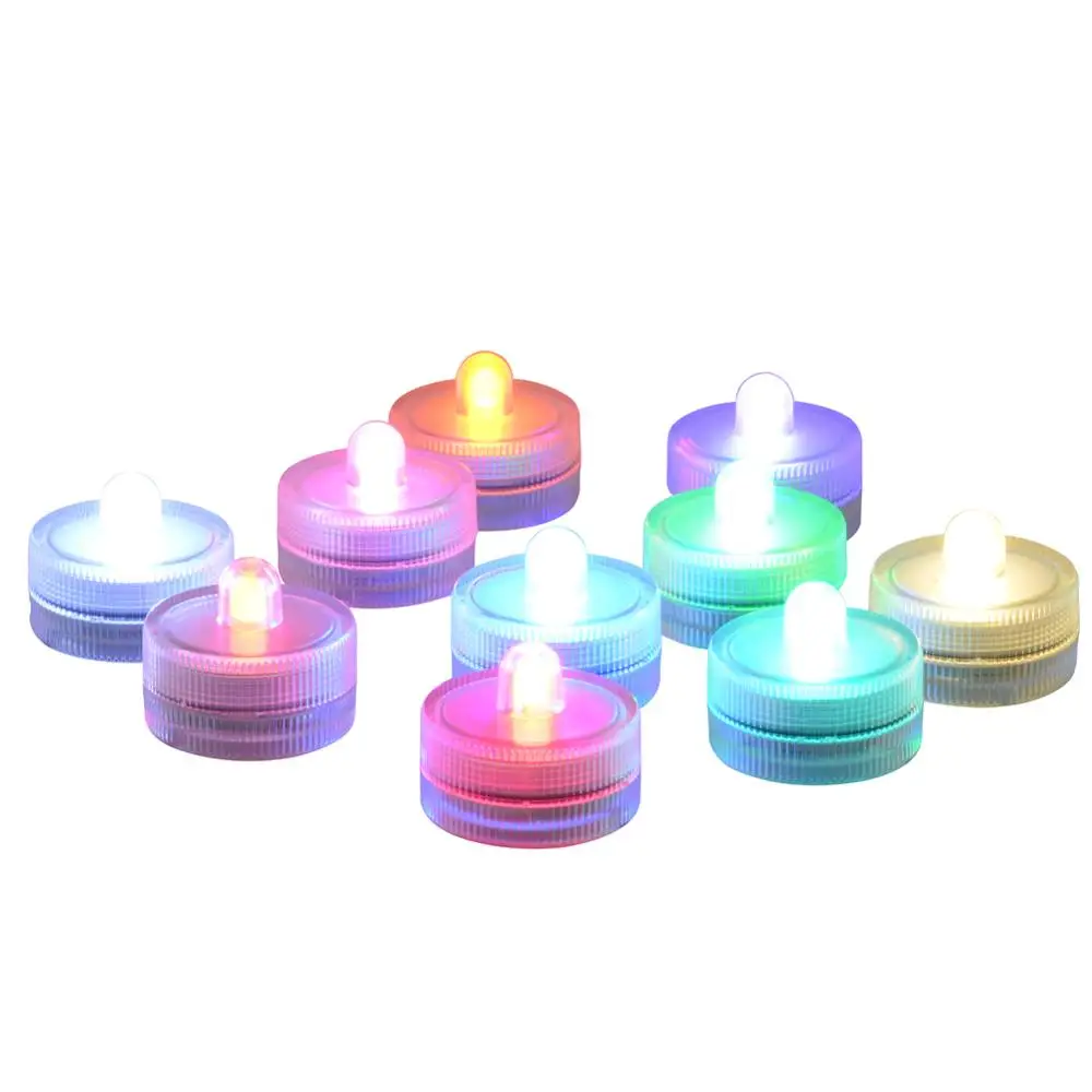 

10pcs* Mini Colorful Romantic Electronic LED Candle Light For Party Wedding Candels Safety Home Decoration under water vase lamp