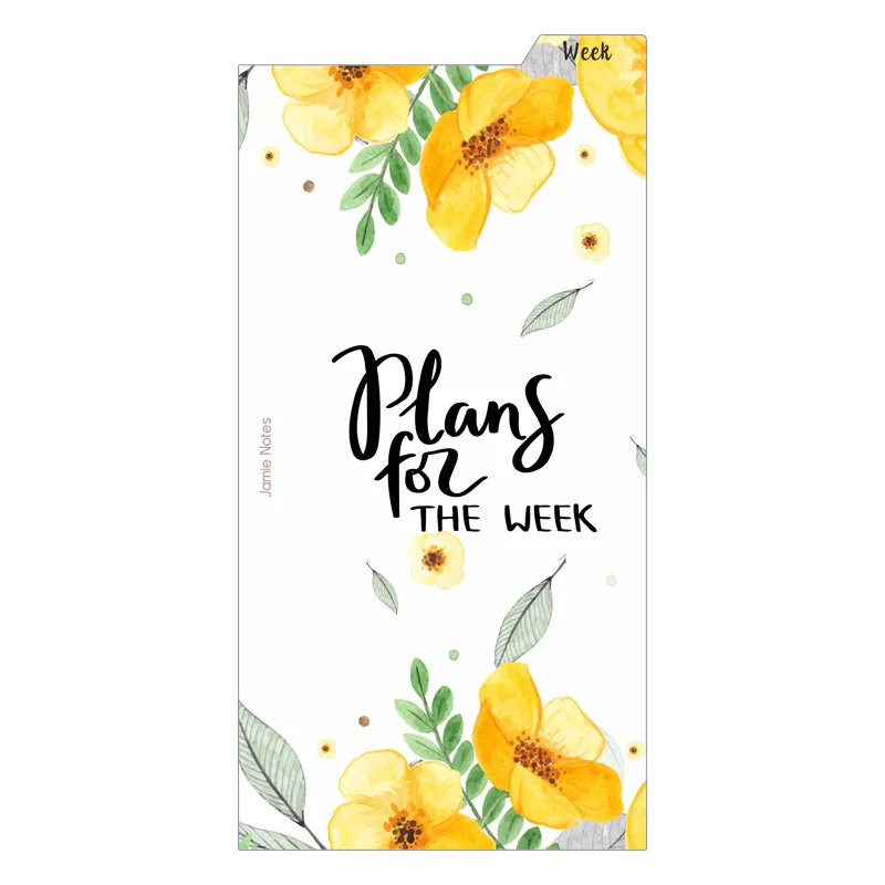 MyPretties Today Week Month Ruler A5 A6 Refills Index Divider for Planner 6 Hole Binder Notebook Organizer Soft Ruler N.622