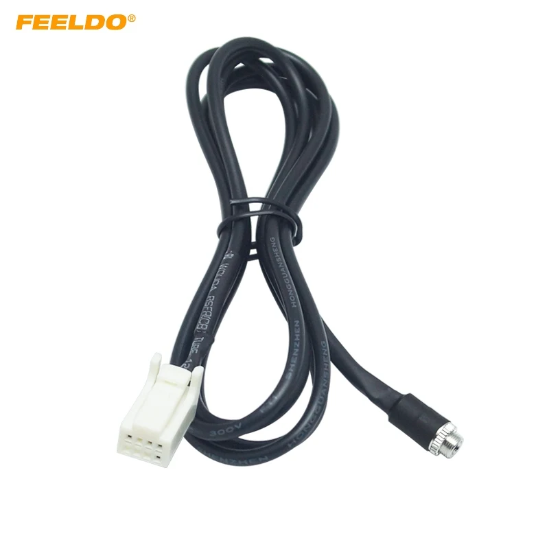 

FEELDO 1PC Car CD Radio MP3 Audio Aux Wire Cable Female 3.5mm Jack To 8-Pin Adapter For Nissan INFINITI/Sylphy/Tiida/Qashqai