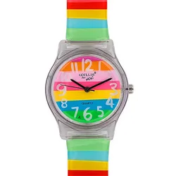 Marca de luxo nazeyt mulher homem moda & casual rainbow cor relógios pulso crianças silicone à prova dxmas água relógios presente natal relógio