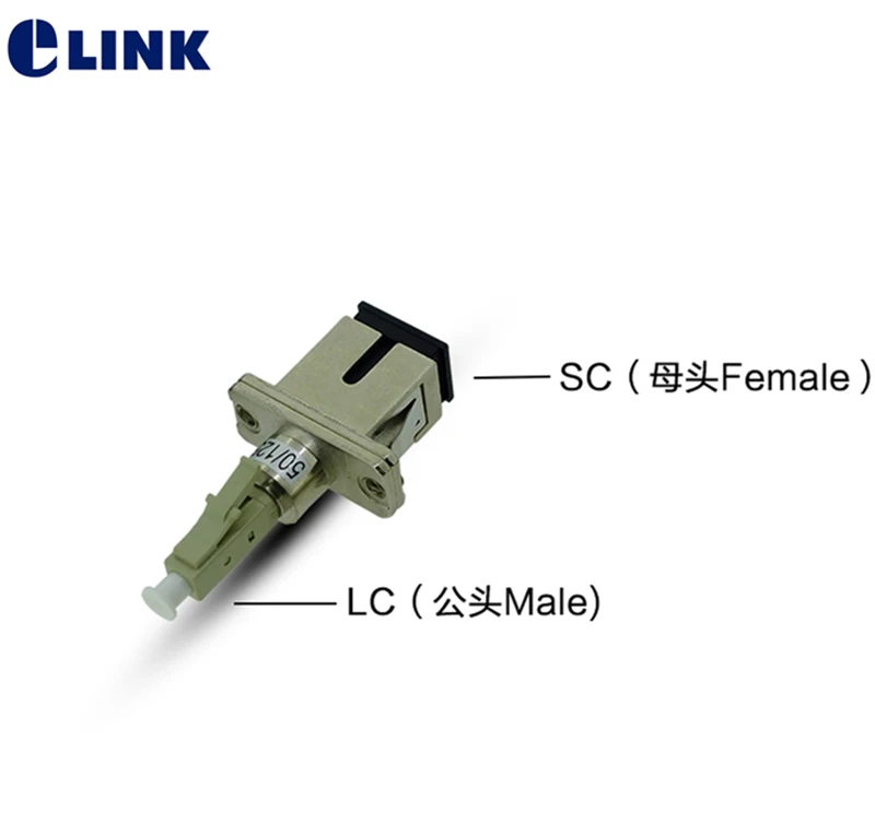 Imagem -02 - Lc-sc-macho para Fêmea Adaptador fm Híbrido Conector de Fibra Óptica Acoplador Ftth Vfl Fornecimento de Fábrica Elink Pcs