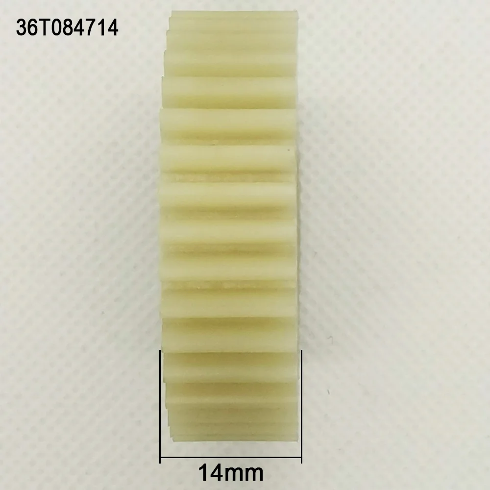 Engranajes de caja de cambios de embrague de bicicleta eléctrica, 36 dientes, 47mm, PA66, nailon, plástico, 8mm, rodamiento, 14mm de espesor, 3 piezas