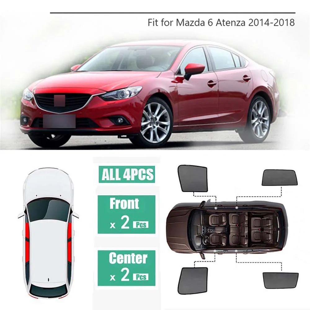 

Side Windows Magnetic Sun Shade UV Protection Ray Blocking Mesh Visor Fit For Mazda 6 Atenza 2014-2018