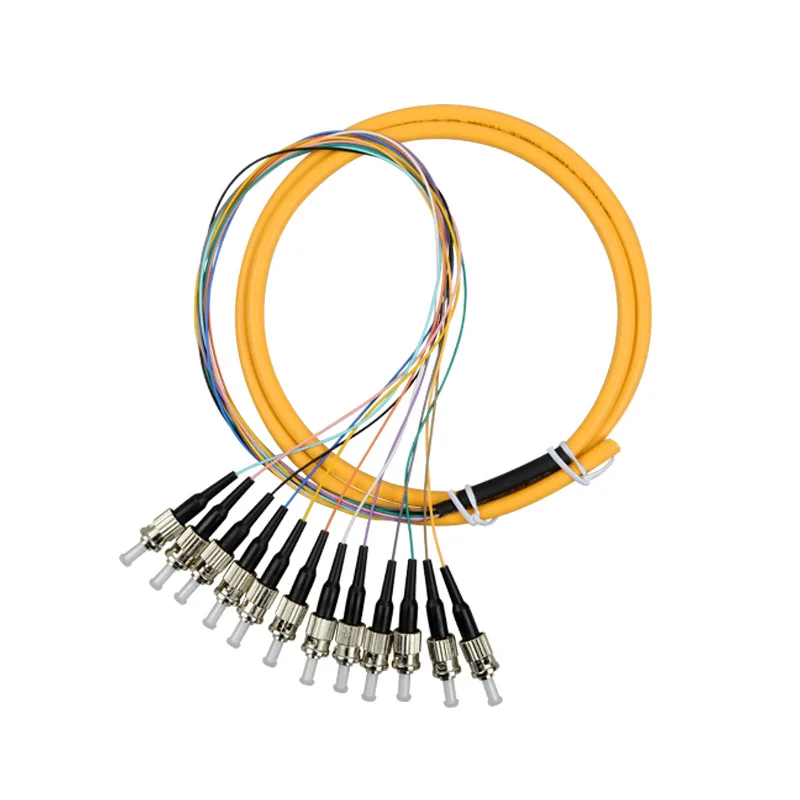 

15PCS Fiber Optic 12 core Pigtail ST Single Mode Bundle Pigtail FTTH ST PC Connector Patch Cord Free Shipping factory wholesale