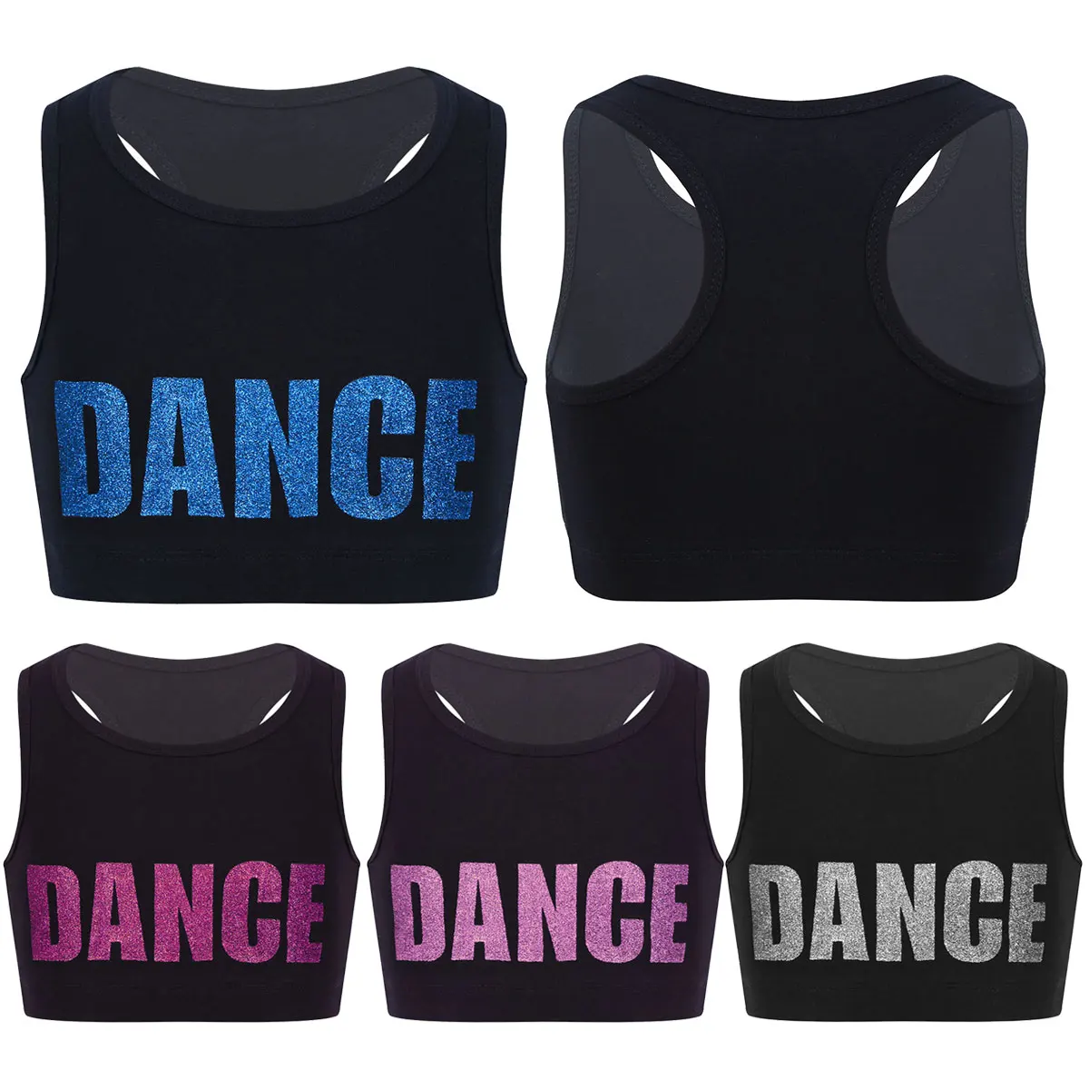 Kids Girls Children Ballet Class Bra Tops Crop Top for Ballet Dance Stage Performance Dancewear Clothes Child Workout Clothes