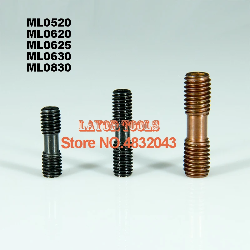 Free shipping 10pcs Clamp Screw ML0520/ML0620/ML0625/ML0630/ML0830/ML0835/ML1030 CNC lathe Turning Tool Spare Screw Double screw