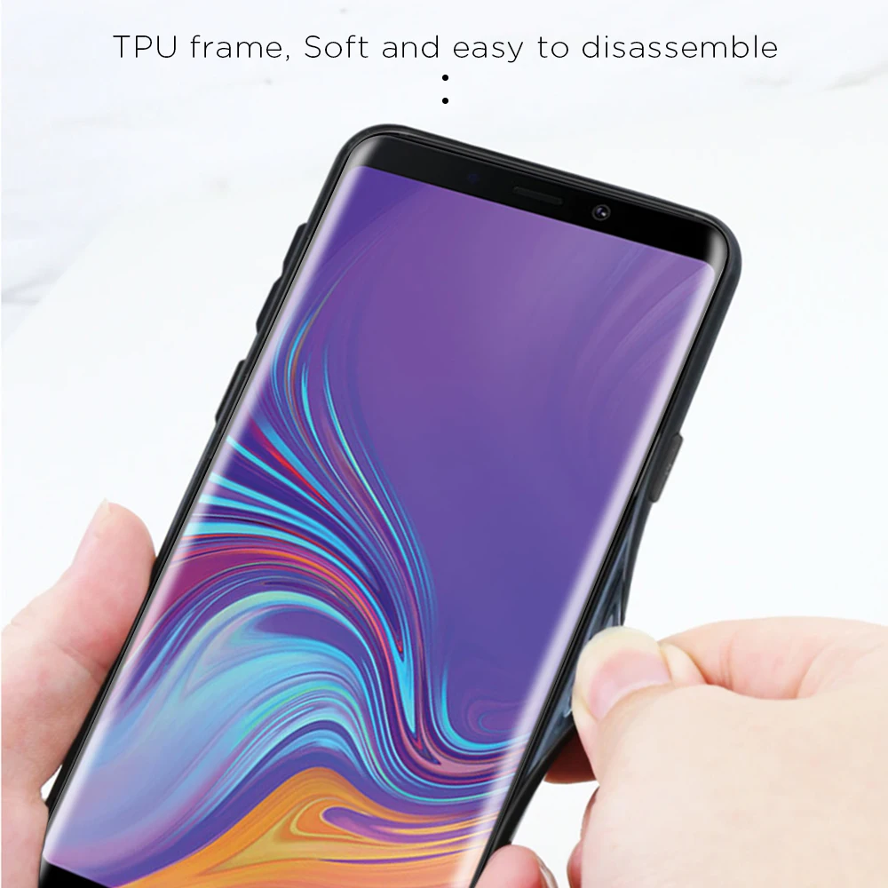 Gradient Tempered Glass Phone Case For Samsung Galaxy A9 2018 SM-A920F A920 Painted Layer Cover Housing Case For A9 2018 Coque