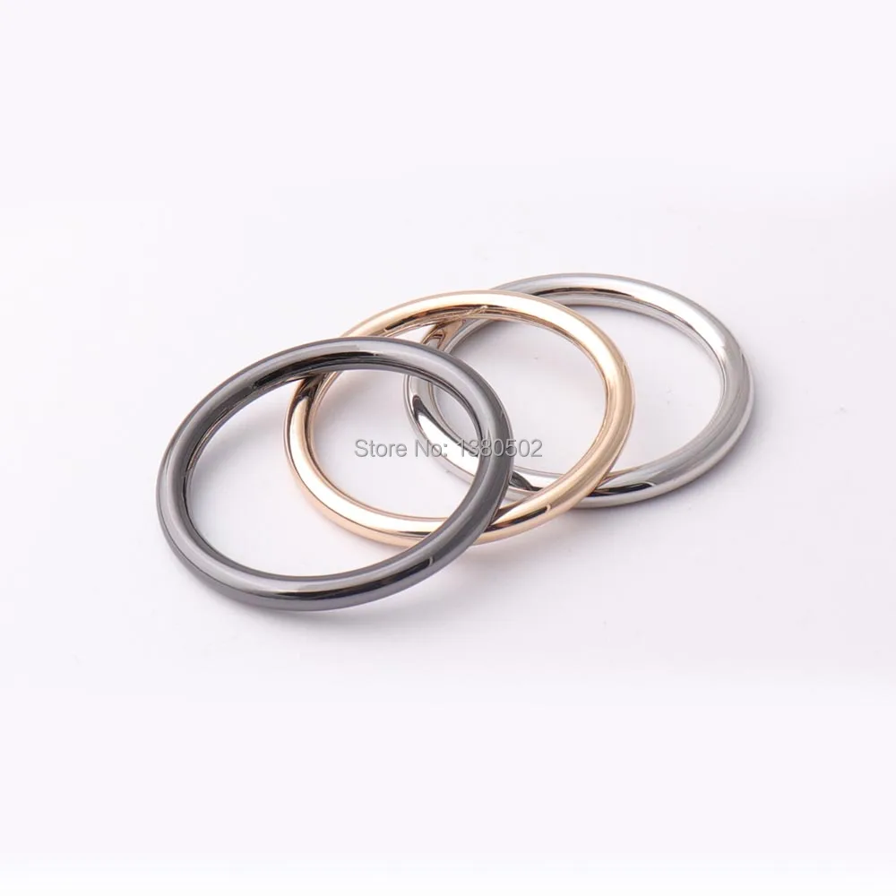 10pcs/lot Light Gold /Black/Silver Color 30mm inner Diameter Metal O ring for  Belt Garment diy Handmade accessories