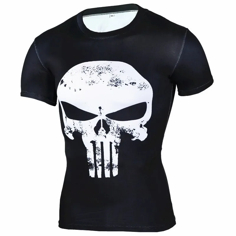 Punisher Gym T Shirt Muay Thai Mma Men Boxing Shirt Short Long Sleeve Quick Dry Fabrics All Blacks Rugby Sport Jersey Fitness