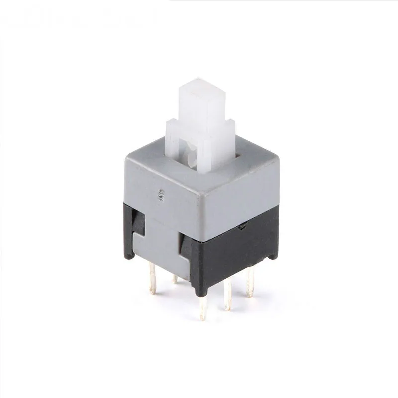 20PCS 8.5*8.5MM latching switch Button switch double row self-locking 6 Pin