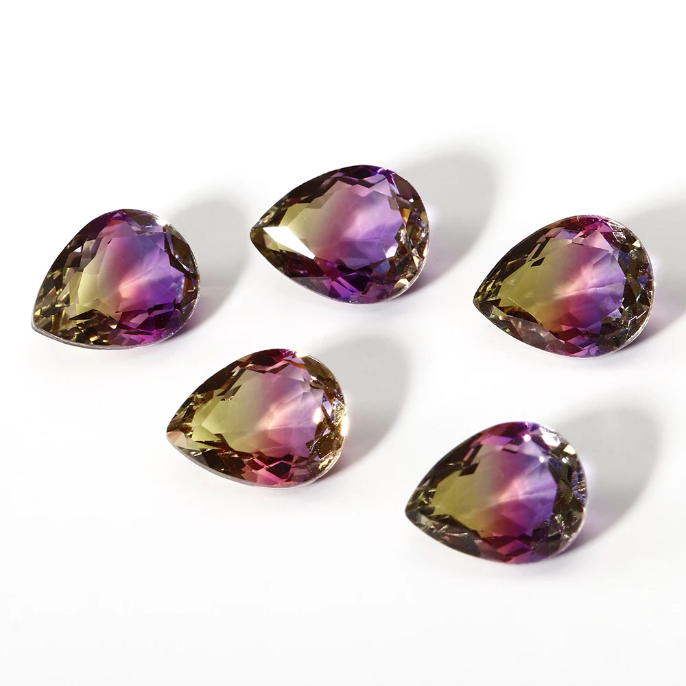 

7x9 MM Watermelon Gemstone 2-3 ct Water Drop Cut Loose Stones Top Quality Brand Decoration Gifts Fine Jewelry 5 pcs/set