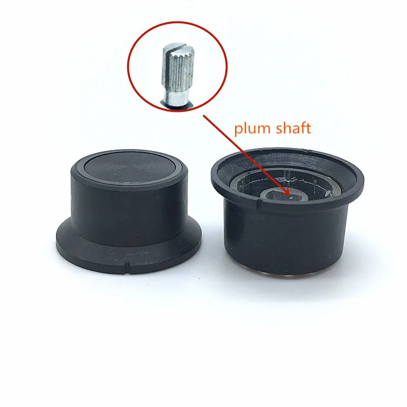 5pcs Plastic Switch Caps Transmittance 6mm 15/64'' Shaft Diameter Ring Light-emitting Potentiometer knob Plum Shaft D Shaft