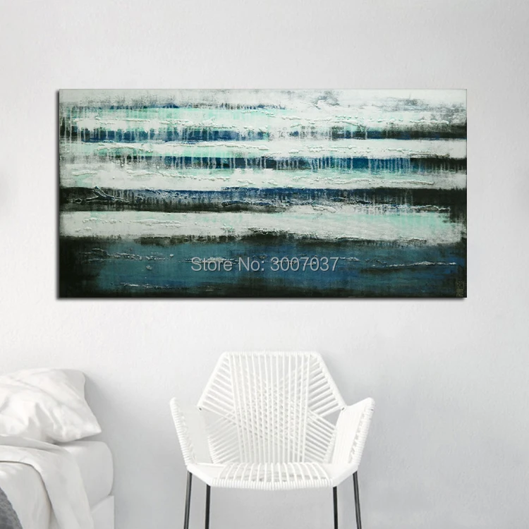 

Fashion Wall Art Painting High Quality Abstract Green and White Oil Painting on Canvas Hand-painted Abstract Oil Painting