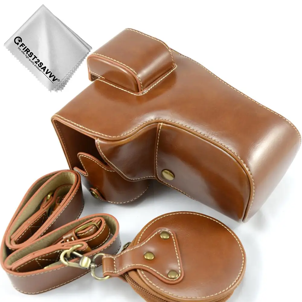 First2savvv całego ciała precyzyjne dopasowanie PU skórzany futerał na aparat cyfrowy pokrowiec Z powinny pasek do aparatu Nikon Z7 Z6 (NIKKOR Z 24 -70mm)