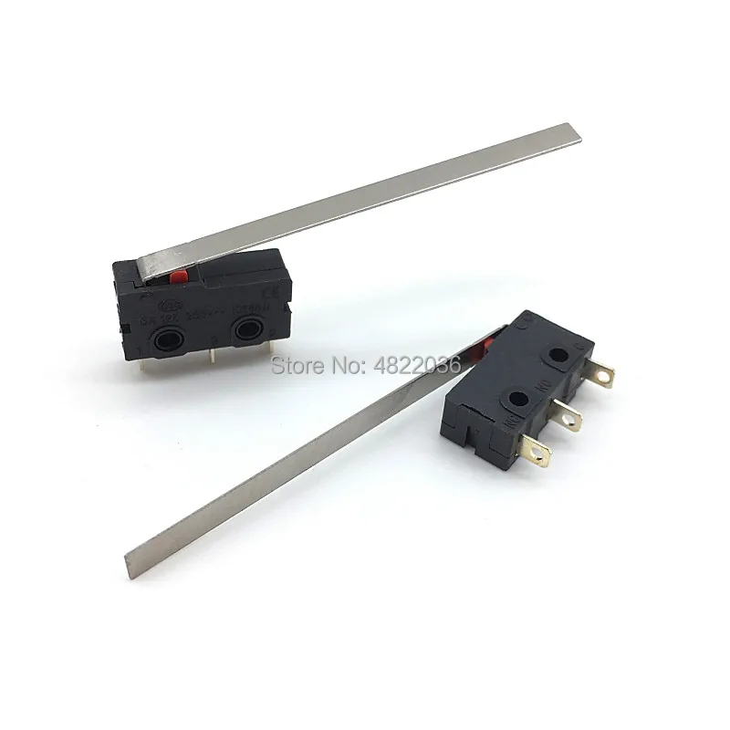 5pcs Mini Micro Limit Switch NO NC 3 Pins PCB Terminals SPDT 5A 125V 250V Roller Arc lever Snap Action Push Micro Switch