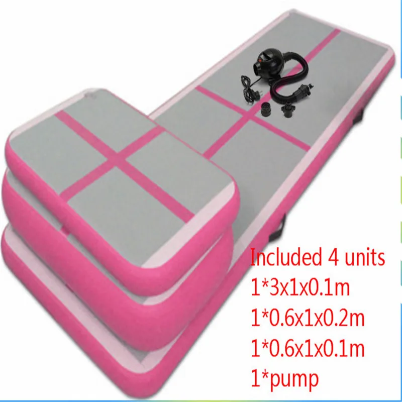 

Free Shipping A Set Inflatable Air track Gymnastics Mat Inflatable Tumbling Mat Air Floor Beach Park and Water Free A Pump