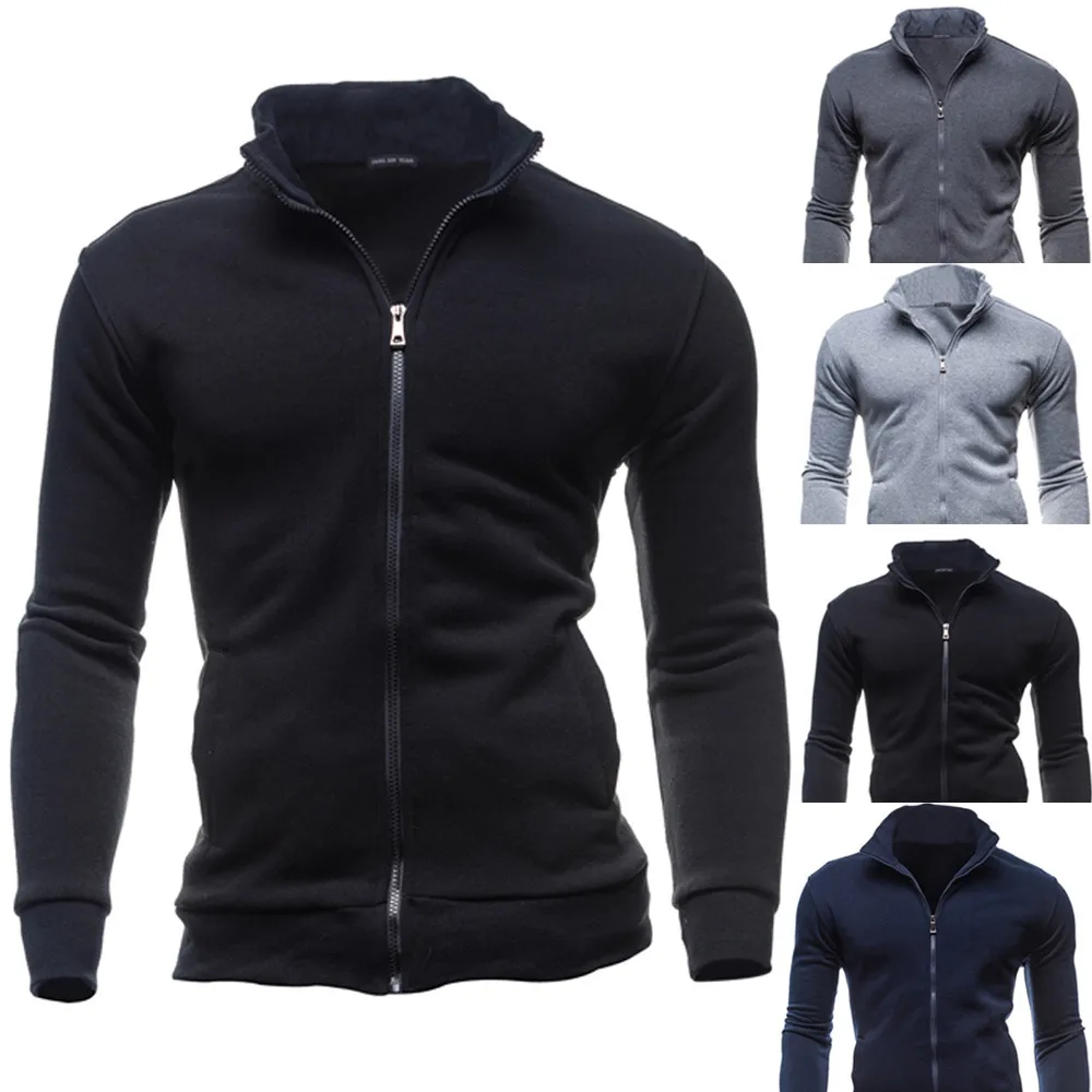 

Jacket Fashion Cardigan Zipper Tops Outerwear Coats Autumn Winter Men's Jacket chaqueta hombre Casual Top Blouse Sweatshirt