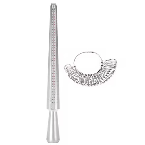 New Standard Finger UK Ring Sizer Gauge / Ring Mandrel Sizing Measuring Stick Jewelry Size Metal Silver Measure Tool Equipments