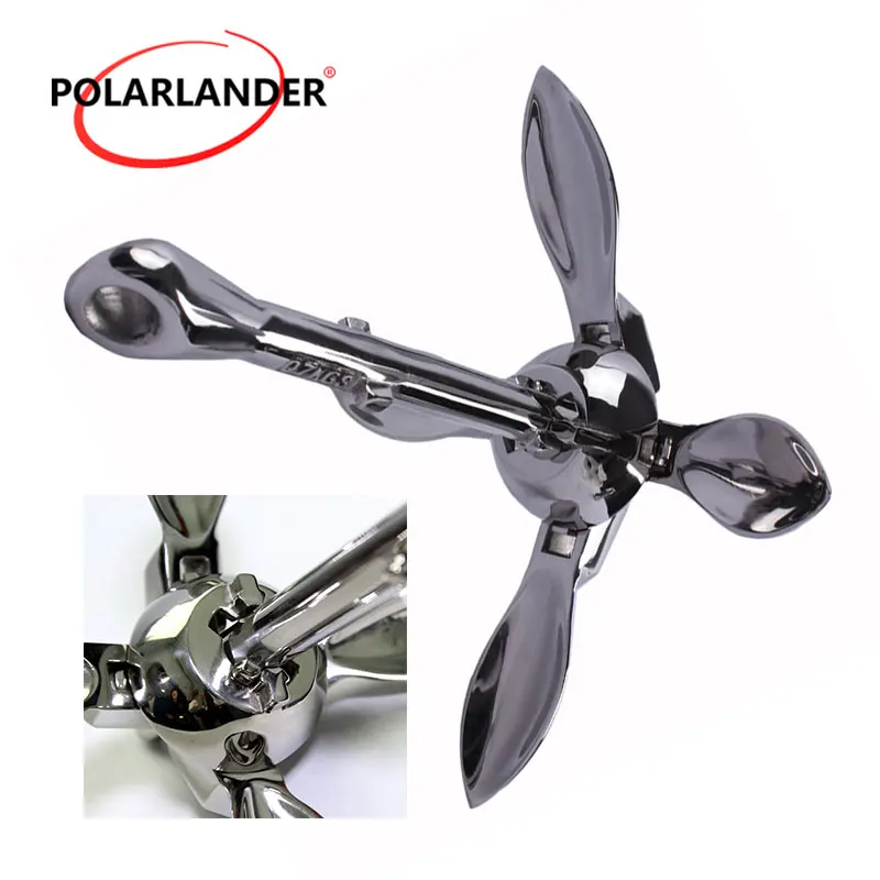 

Boat Folding Grapnel Anchor 1 Pcs Stainless Steel Durable 0.7 KG Docking Hardware For Boat Marine Yacht Marine Accessories