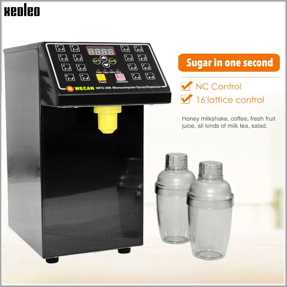 XEOLEO 6L Fructose machine 16 Grid Quantitative machine Fructose Dispenser Automatic Syrup dispenser Fruit sugar machine 500W