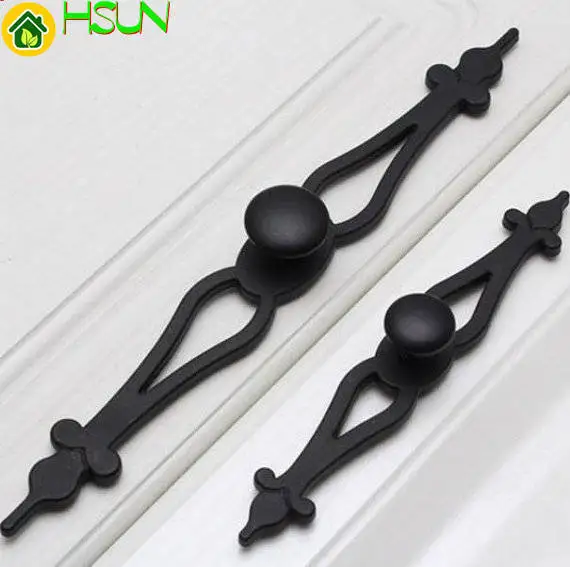 

Black Drawer Knobs Pulls Handles Dresser Knob Kitchen Cabinet Pull Handle Ornate Retro Rustic Furniture Door Handles Backplate